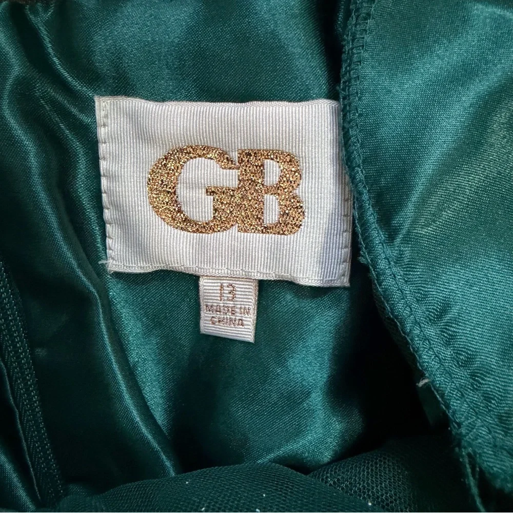 GB Emerald Green Beaded Sequined V Neck Tank Formal Dress Size 13, NWT - Picture 8 of 12